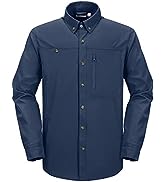 33,000ft Men's Long Sleeve Fishing Shirt Button Down Shirts UPF50+ UV Protection Breathable Roll-...