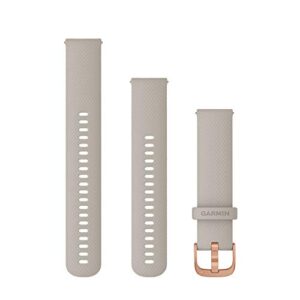 Garmin Quick Release Bands (20 mm) - Light Sand with Rose Gold Hardware