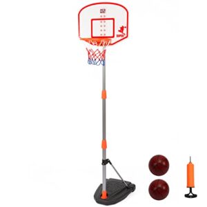 NORTHERN STONE Junior Basketball Hoop and Stand for Kids Portable and Height Adjustable with Electronic Score