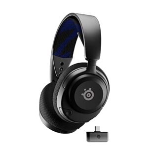 SteelSeries Arctis Nova 4P Wireless Multi-Platform Gaming Headset — 360° Spatial Audio— 2.4GHz High-Speed Wireless — 36 Hr Battery — USB-C — ClearCast Gen 2 Mic — PlayStation
