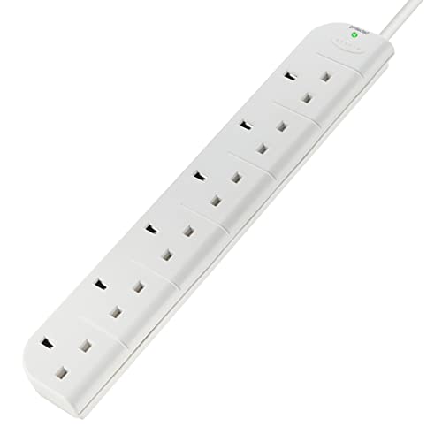 Belkin E-Series 6 Plug SurgeStrip Surge Protected Extension Lead - 1 m