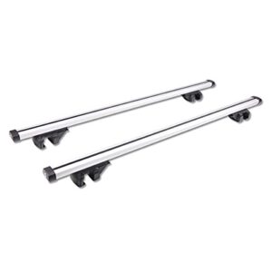 Trintion 2PCS Car Roof Bars Lockable Car Rail Rack for Cars with Roof Rails 48" Aluminum Alloy Streamline Roof Rack for Holidays and Luggage Transportatio