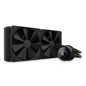 NZXT Kraken 280 - RL-KN280-B1 - 280mm AIO CPU Liquid Cooler - Customizable 1.54" Square LCD Display for Images