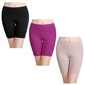 wirarpa Ladies Safety Boxer Shorts Cotton Anti Chafing Long Leg Knickers Underwear Women's Boy Shorts Leggings for Under Dresses Multipack