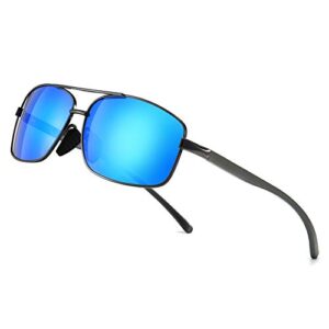 SUNGAIT Ultra Lightweight Rectangular Polarized Sunglasses Man UV400 Protectio
