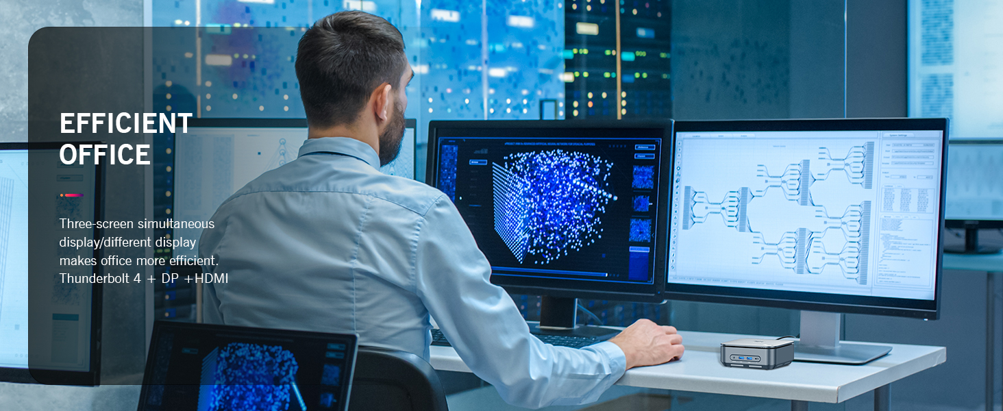 ACEMAGICIAN TK11 Mini PC, Intel Core i7 11390H 16GB DDR4 512GB NVME SSD Mini Computer