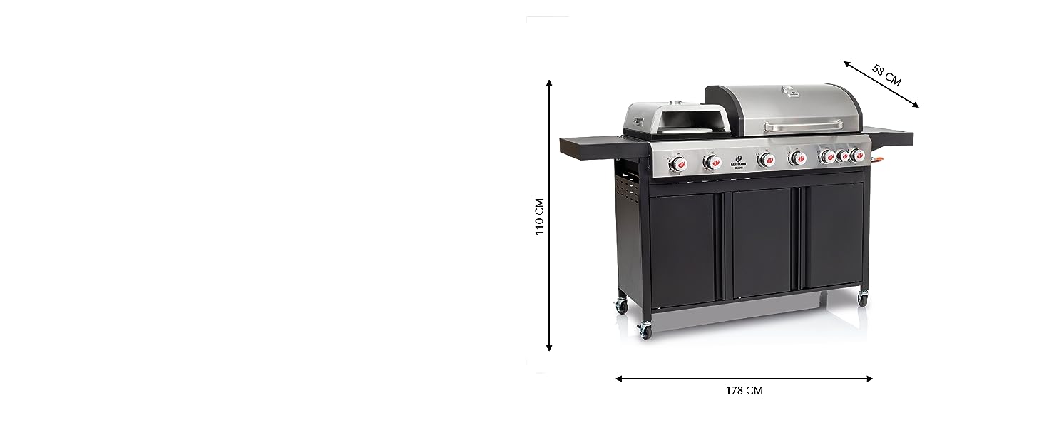 The Caliano 6.1 Gas BBQ with Pizza Oven