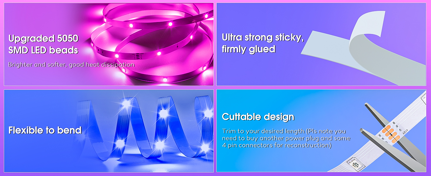 cuttable rgb led strip light
