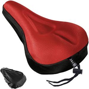 Zacro Bike Seat Cushion Cover - Gel Padded Bike Seat Cover for Men Women Comfort