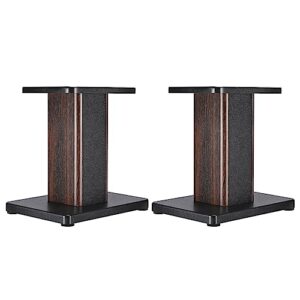 sourcing map Wood Grain Speaker Stands 1 Pair 11.8 Inch (30cm) Universal Small Speaker Stand Hollowed Stands Enhanced Audio Listening for Home Theaters Cinema