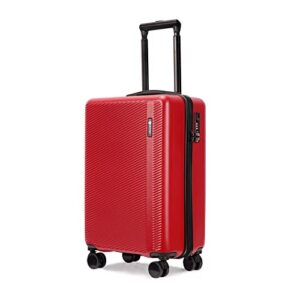 GinzaTravel Lightweight Suitcase ABS Hard Shell Case Suitcases with TSA Lock 4 Wheels Carry-on Hand Luggage for Travel Medium(68cm 65L) Red