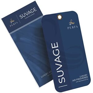 Savage Car Air Freshener for Men | Car Scents Air Freshener with Sauvage Fragrance | Strong Car Perfume Air Freshener with Odour Eliminating Technology | Suvage by Perfa (Single)