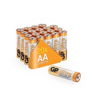 GP Batteries AA batteries AA pack of 20 Ultra Alkaline disposable double aa batteries 1.5v 10 year shelf life for toys fairy lights camera household applications LR6 Basic AA Battery Amazon exclusive