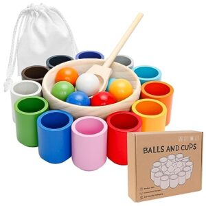 Balls in Cups Montessori Wooden Toy
