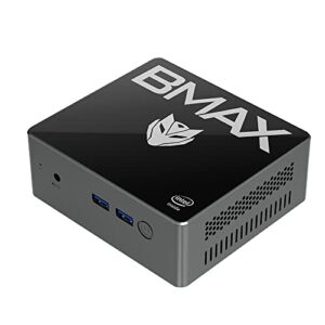 BMAX Mini PC 8GB DDR4 256GB SSD Windows 11 Pro Gemini Lake J4105 Mini PC Desktop Processor Support 4K Dual HDMI Output Dual Screen Display Gigabit Ethernet Quad Core Micro PC