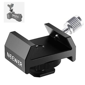 Neewer Telescope Finderscope Mount Adapter All Metal with Cold Shoe & 1/4" Thread for Camera Hot Shoe Mount