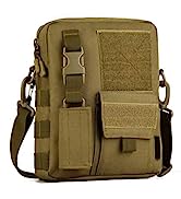 HUNTVP Tactical Crossbody Messenger Shoulder Bag Molle for Outdoor Camping Hiking Working Laptop 