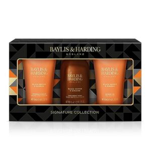Baylis & Harding Black Pepper & Ginseng Men's Luxury Mini Trio Gift Set - Vegan Friendly