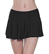 FLYILY Women's Sports Swim Shorts with Adjustable Drawstring Mini Boyshorts Bikini Swimwear Tanki...