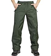 33,000ft Women's Waterproof Trousers Lightweight Rain Overtrousers Ladies Mesh Lined Windproof Ra...