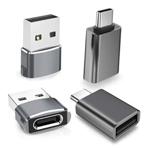 USB to USB C Adapter&Type C Male to 3.0 Female Charger 4Pack
