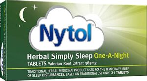 Nytol Herbal Simply Sleep One A Night Tablets - Herbal Remedy with natural active ingredients used to aid restful sleep - 21 Count (Pack of 1)