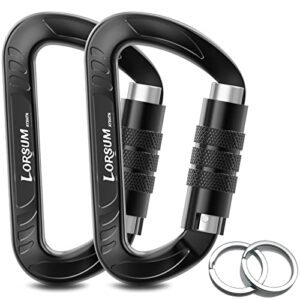 Lorsum Auto Locking Carabiner Clips Heavy Duty