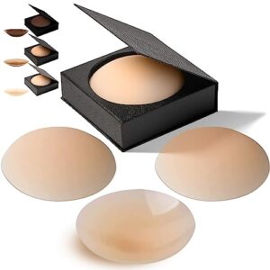 2 pair silicone nipple covers for women adhesive and reusable nipple covers reusable nipple pasties nipple stickers niple cover nippie cover nood chest stickers nippies skin nipple daisies beige