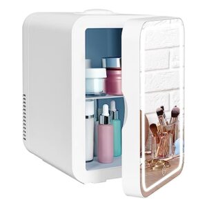 ARTETHYS Mini Fridge for Bedrooms 8L Skincare Beauty Fridge with LED Mirror Compact Car Fridge for Home Office Cosmetic