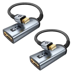 WARRKY 4K Mini DisplayPort to HDMI Adapter 2 Pack