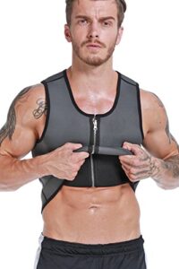 LaLaAreal Men Sweat Vest Neoprene Workout Shirt Sauna Suit Waist Trainer Sport Fitness Tank Top