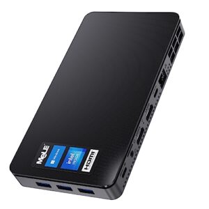 MeLE Slim Mini PC Overclock3C N5095 8GB RAM 256GB Micro PC Windows 11 Pro Small Desktop Computer for Industrial IOT Business Dual 4K HDMI Full Function USB-C WiFi 6 Gigabit Ethernet BT5.2 VESA Mou