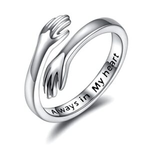 925 Sterling Silver Hug Rings for Women