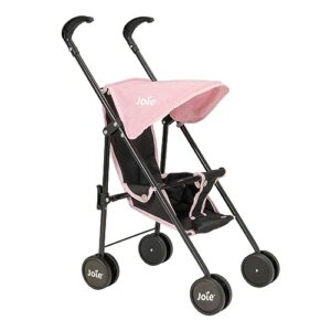 Joie Mini Pushchair | Childrens Stroller Pram In Black & Pink | Childrens Baby Doll Stroller Toy Umbrella Fold Stroller | Role Play Toy Dolls Buggy Pushchair | Ages 3+