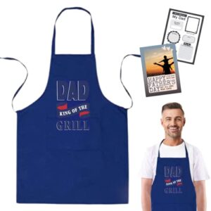 Dad BBQ Aprons for Men - BBQ Dad Apron for Cooking and Fathers Day Card - Barbecue Aprons