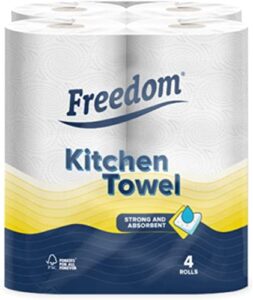 24 Rolls Freedom Super Absorbent Kitchen Roll Towel