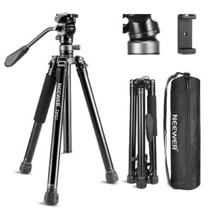 NEEWER TP61 Video Travel Tripod with +/-10° Leveling Base Fluid Head (⌀37mm)
