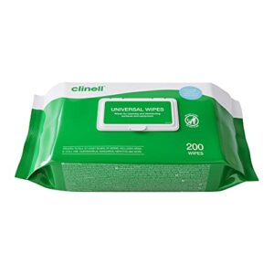 Clinell Universal Cleaning and Disinfectant Wipes for Surfaces (BCW200) - The Original Pack of 200 Regular Wipes - Multi Purpose Wipes