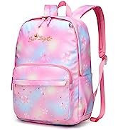 Caran·Y Girls School Backpack, Galaxy School Bag Large Capacity Waterproof Casual Daypack, Lightw...