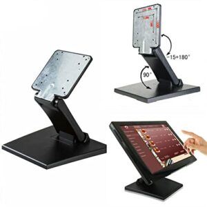 MYOYAY LCD Monitor Stand Adjustable LCD Monitor Stand Folding Metal Monitor Desk Stand with VESA Hole 75x75mm/100x100mm