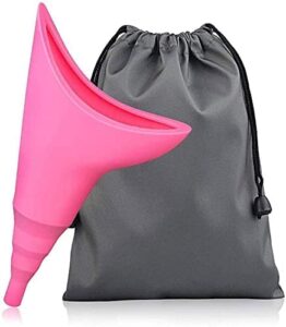 Female Urinal Portable No Overflow No Leak Reusable Pee Funnel – Sturdy & Bigger for More Comfort - Female Urination Device for Women Stand to Pee & Carabiner for Camping