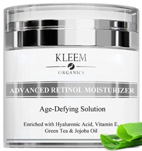 Retinol Face Cream with Hyaluronic Acid & Vitamin E | The Best Anti Aging Cream to Reduce Wrinkles & Age Spots | Day & Night use | Better than any Anti Wrinkle Retinol Serum & Moisturiser Face Wome