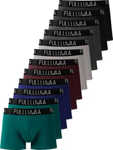 Fullluwaa Boxer Shorts Mens (Pack of 12) Cotton Briefs Fitted Trunks Quick-Dry Underwea