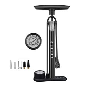 CLOLOP Bike Pump Bicycle Floor Pump Stand Pump Ball Pump With Presta & Schrader Valves For Bike Tyre Sports Ball Balloons Swimming Rings