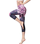 FLYILY Women's Long Yoga Pants Sports Leggings Running Tights High Waist Stretch Fitness Trousers