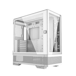 iONZ PC Gaming White Case Mid Tower ATX