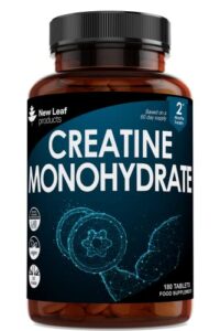 Creatine Monohydrate Tablets 3000mg - 180 Creatine Tablets - Exercise Workout Gym Supplement for Men & Women - Creatine Monohydrate Powder Tablets (3 per serving) -Lab Tested & Vegan Friendly 2 Months