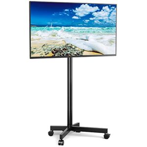 RFIVER Mobile TV Stand on Wheels for 23-55inch LCD LED Flat/Curved Screen TVs