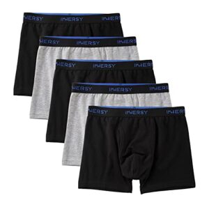 INNERSY Boys Underwear Cotton Boxers Shorts Multipack Underpants with Fly 6-18 Years Pants Pack of 5
