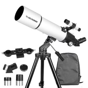 Telescope 80mm Aperture 600mm - Astronomical Refracting Telescope for Adults & Beginners - Travel Telescope AZ Mount with Backpack